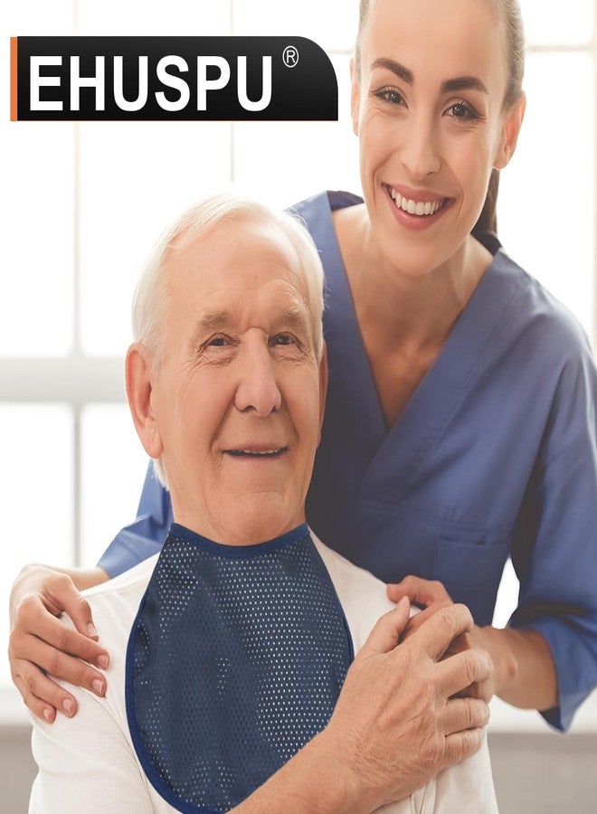 EHUSPU Tracheostomy Neck Stoma Cover,Breathable Laryngectomy Cover for Tracheotomy Care,Tracheal Care Supplies-Adjustable Neck Trachea Protector (Navy-3PCS, Large) - Image 4